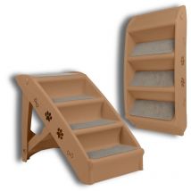 Pliable Escalier pour Chien et Chats 4 Marches 60cm de Haut avec Barres de Support Stables pour Canapé Voiture Lit - Froadp