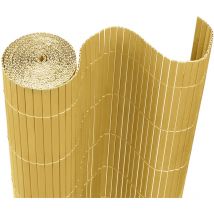 Froadp - 120x500cm pvc Sichtschutzmatte Sichtschutzzaun Windschutz Raumteiler Imitat Bambuszaun Verkleidung Garten Zaune für Außenbereich Balkon
