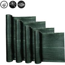 Rete Ombreggiante in hdpe Schermo per la Privacy Schermo di Recinzione Protezione Solare Rete Frangivento con Fascette, Verde Scuro, 1.5x10m - Froadp