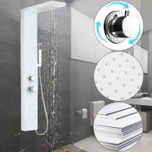 Froadp - Système de Douche à Effet Pluie Ensemble Mural en Acier Inoxydable Brossé avec Douche de Massage Ensemble de Douche et Cascade à Main
