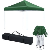 Tonnelle de Jardin 3x3m Pavillon de Pliable Pop-Up avec Sac Imperméable Tente de Réception (Vert) - Vert - Froadp