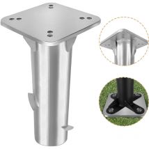 Froadp Universal Bodenhülse Sonnenschirmständer Metall Bodenplatte Sonnenschirm Bodenanker Mit Deckel Verdecktes Design Erdspieße Ständer Für 