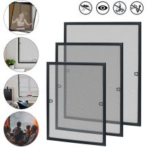 80x100cm Zanzariera con Antracite Cornice Della Finestra in Alluminio Fissaggio a Rete Senza Perforazione Tagliabile Singolarmente Paraventi per