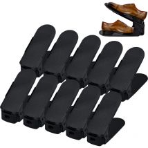 Zapatero Ajustable 20 piezas Portátil de Plástico Ajustable en Altura 3 Niveles Organizadores de Zapatos Soporte para Entrada Armario Vestidor