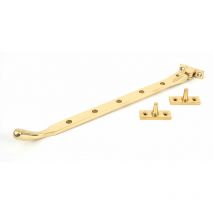 33751 - Ferma battente con estremità a goccia, in ottone lucido, 30 cm - From The Anvil