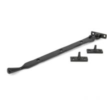 Gancio per finestre, con maniglia a pera, fatto a mano Nero classico - From The Anvil