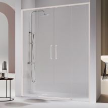 Frontal de ducha 2 Fijos + 2 Puertas Correderas 156-157 cm DELTA 2 Blanco