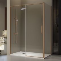 Kassandra - Frontal de ducha + Puerta Corredera 109-111.6 cm delta Bronce