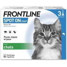 Frontline Spot On Chat - Anti-floh Und Anti-zecken Für Katzen - 3 Pipetten