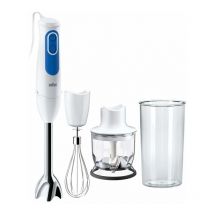 MultiQuick3 MQ3025 Spaghetti, 5 anni di assistenza, Minipimer Frullatore ad Immersione, Dotato di minitritatutto da 350ml, frusta a filo in acciaio