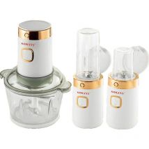 Sokany - Frullatore Tritatutto Elettrico da Cucina 2L 500W 3 in 1 Multifunzione SK-7019