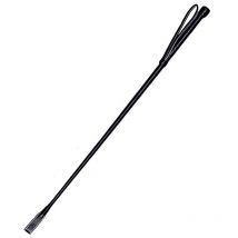Frustino con rivestimento in pelle sintetico e passante per mano 65 cm: cm 65, nero (10)