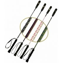 Frustino inglese con rivestimento sintetico bicolore e impugnatura in gomma zigrinata antiscivolo 65 cm: cm 65, blu/rosso (09)