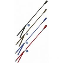 Daslo - Frustino in nylon intrecciato con passamano e bottone in metallo 65 cm: cm 65, blu (09)