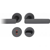 FSB - Drückergarnitur 12 1289 asl auf Rosette wc, schwarz matt önorm