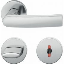 FSB - Drückergarnitur 12 1015 asl auf Rosette wc din, Edelstahl matt