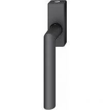 Fenstergriff 34 1076 abschließbar eckige Rosette, Aluminium schwarz matt - FSB