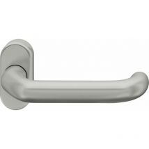 Rahmentürdrücker 06 1146 Hochhaltefeder b ovale Rosette Aluminium silber - FSB