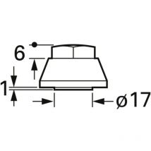 Hm 8 Kunststoff-Hutmutter Schraubanschluss (ø) 25 mm 1 St. - Ftcap