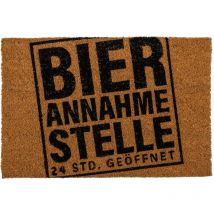 Fußabtreter Bier Annahmestelle 24 Std. geöffnet Kokos Fußmatte 60x40 cm