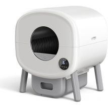 Bac à litière pour chats autonettoyant 76 l – 550 x 500 x 665 mm – Robuste et durable – commande par application – avec port usb et mécanisme de