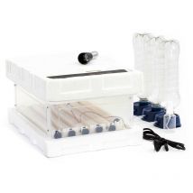 Fudajo - Incubadora automática para 24 huevos 80 w con giro automático, control de temperatura y humedad, lámpara ovoscopio y conexión a energía de