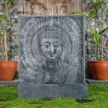 Fuente con Buda y flores de loto 165cm