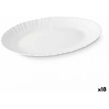 Vivalto - Fuente de cocina blanco vidrio 34 x 2,5 x 25 cm (18 unidades)