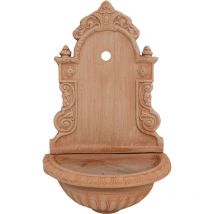Biscottini - Fuente de jardín de terracota Fuente de pared para exterior Fuentes de pared 64x40x24 cm Made in Italy Decoración de pared