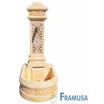 Framusa - Fuente De Piedra Artificial Mural De Pared Mileto Goltis Ocre Para Jardin