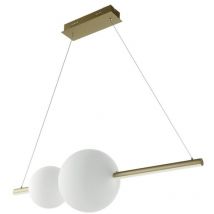 Fufi LED-Hängeleuchter aus Metall und geblasenem Glas von 45 w, dimmbar, 4000 k, Schwarz - Ondaluce