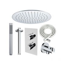 Fugaflow - Eccelente Sobrado Badkamer inbouw regendoucheset met thermostaat plafondarm hoofddouche staaf handdouche chroom