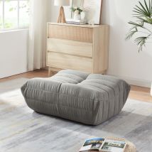 Fußhocker Kodsø 35x80x65 cm Mikrofaser Grau [en.casa]