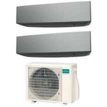 General - fujitsu dual split inverter klimagerät serie keta silver 7+14 mit aohg18kbta2 r-32 wi-fi optional 7000+14000 farbe silber - neu