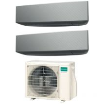 Fujitsu - general dual split inverter klimagerät serie keta silver 9+12 mit aohg18kbta2 r-32 wi-fi optional 9000+12000 farbe silber - neu