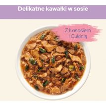 Cat Chow - purina Nourriture humide pour chats nestle polska Purina Chat Chow SASZ.85G Saumon Sensible, 1 sachet (7613037025521)