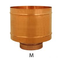 Fumaiolo da 120mm terminale tipo botte 4 venti di rame base tonda m maschio
