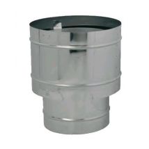 Fumaiolo a Cappello 'Antivento' In Acciaio Inox Cm 18 - Attacco Maschio