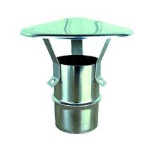 Fumaiolo a Cappello In Acciaio Inox Cm 25 - Attacco Maschio