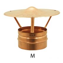 Fumaiolo da 130mm tipo cinese di rame base tonda innesto m maschio