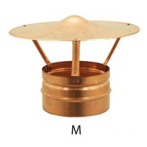 Fumaiolo da 230mm tipo cinese di rame base tonda innesto m maschio