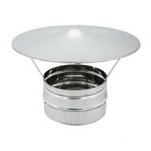 Fumaiolo da 220mm tipo cinese inox base tonda innesto m maschio