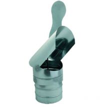 Fumaiolo comignolo girevole in lamiera zincata attacco maschio con cuscinetto a bagno d'olio Zincato 14 cm