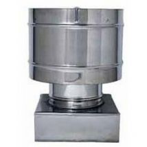 Fumaiolo Fisso Antivento Inox Quadrato cm. 37X37