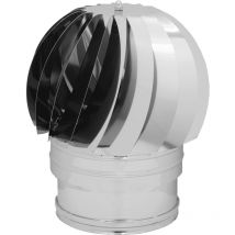 Fumaiolo cappellotto girevole turbo inox quadro cm.37x37 comignolo tubo stufa - Salone