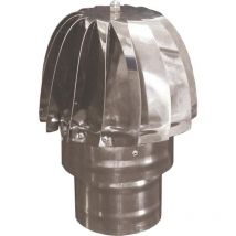 Fumaiolo girevole cappello eolico inox camino tondo canna fumaria d 120mm