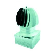 Fumaiolo Radiante In Lamiera Zincata Attacco Quadro Maschio Cm 25 X 25