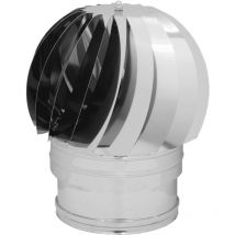 Fumaiolo Turbo Inox Aisi 304 Con Cuscinetti d 12 Cm