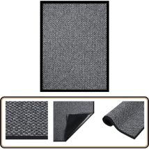 Fußmatte Grau 40x60 cm - Teppich - Fussmatte - Türmatte - Schlingenteppich - Grau