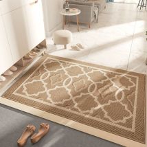 Fußmatte Innen, Fussmatten Rutschfeste Wasser Absorbierender, Türmatte Maschinen Waschbare Für Innen Außen Eingang Vorne Hintertür Flur - Khaki 50x80